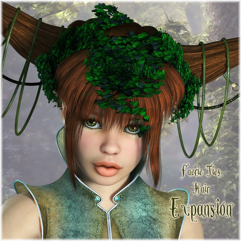FaerieTies Hair Expansion FaerieTies Hair Expansion by: AmaranthShox-DesignRuntimeDNA, 3D Models by Daz 3D