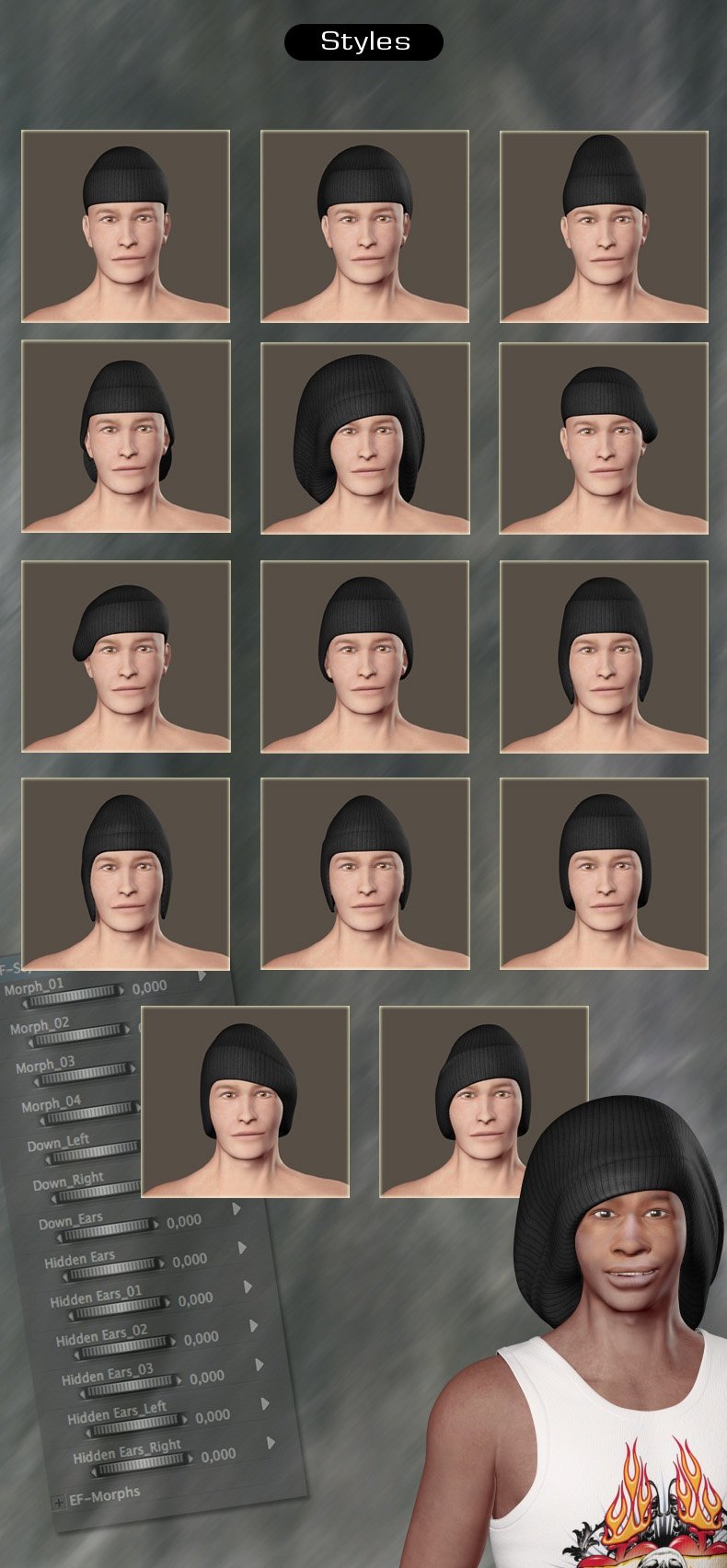 EF-S_Cap for Steve EF-S_Cap for Steve by: ericfarrisRuntimeDNA, 3D Models by Daz 3D