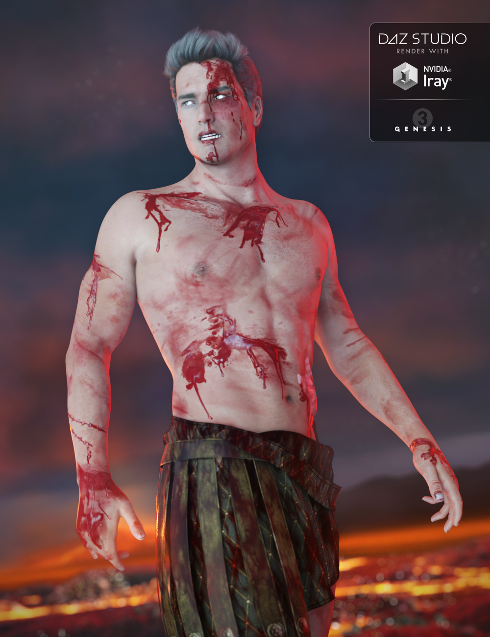Additional Blood Layers for Genesis 3 Male(s) by: AlFan, 3D Models by Daz 3D