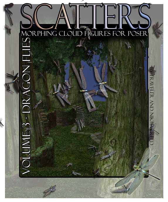 RDNA Scatters Vol 3 - Dragonflies by: RuntimeDNATraveler, 3D Models by Daz 3D