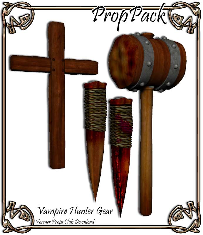 Props Pack - Vampire Hunter Gear by: RuntimeDNATraveler, 3D Models by Daz 3D
