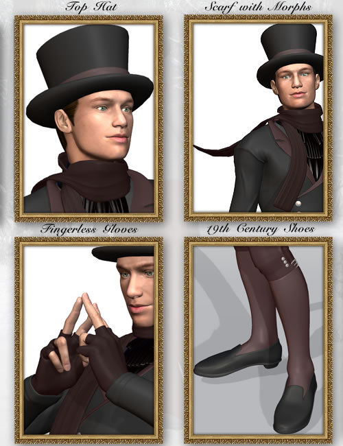19th Century Accessory Pack for David 19th Century Accessory Pack for David by: Lourdes, 3D Models by Daz 3D