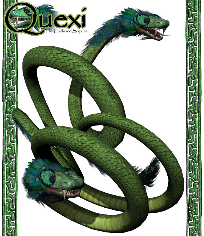 Quexi: Mythical Feathered Serpent by: RuntimeDNATraveler, 3D Models by Daz 3D