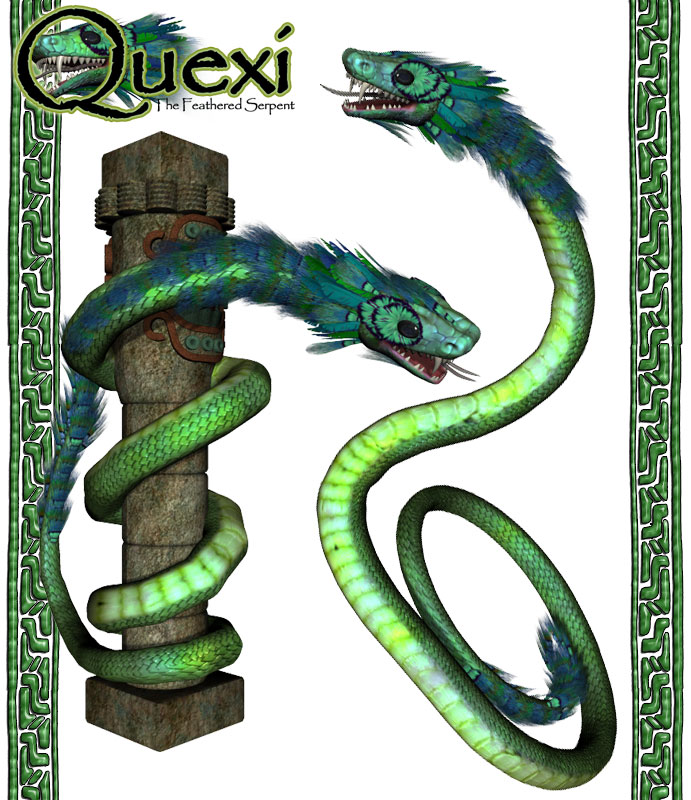 Quexi: Mythical Feathered Serpent by: RuntimeDNATraveler, 3D Models by Daz 3D
