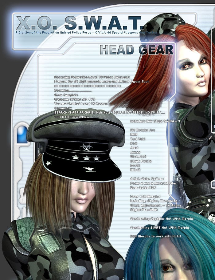 XO-SWAT HeadGear XO-SWAT HeadGear by: RuntimeDNATraveler, 3D Models by Daz 3D