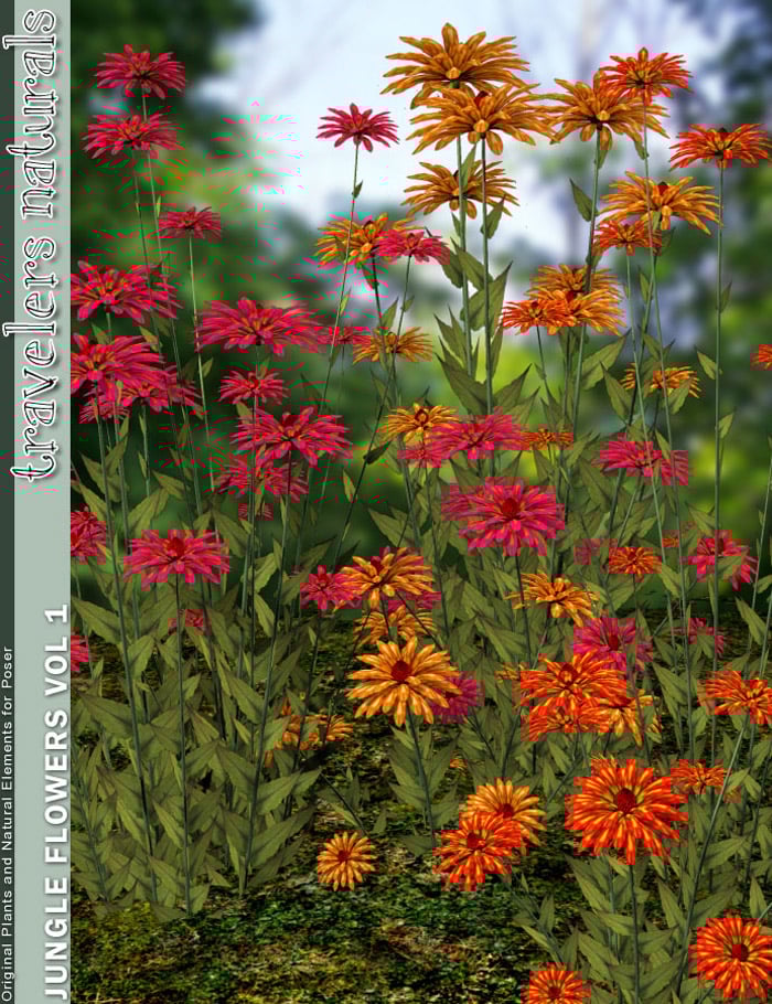 Traveler's Naturals - Jungle Flowers Vol 1 Traveler's Naturals - Jungle Flowers Vol 1 by: TravelerRuntimeDNA, 3D Models by Daz 3D