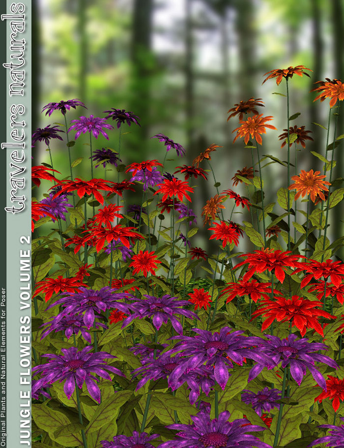 Traveler's Naturals - Jungle Flowers Vol 2 by: TravelerRuntimeDNA, 3D Models by Daz 3D