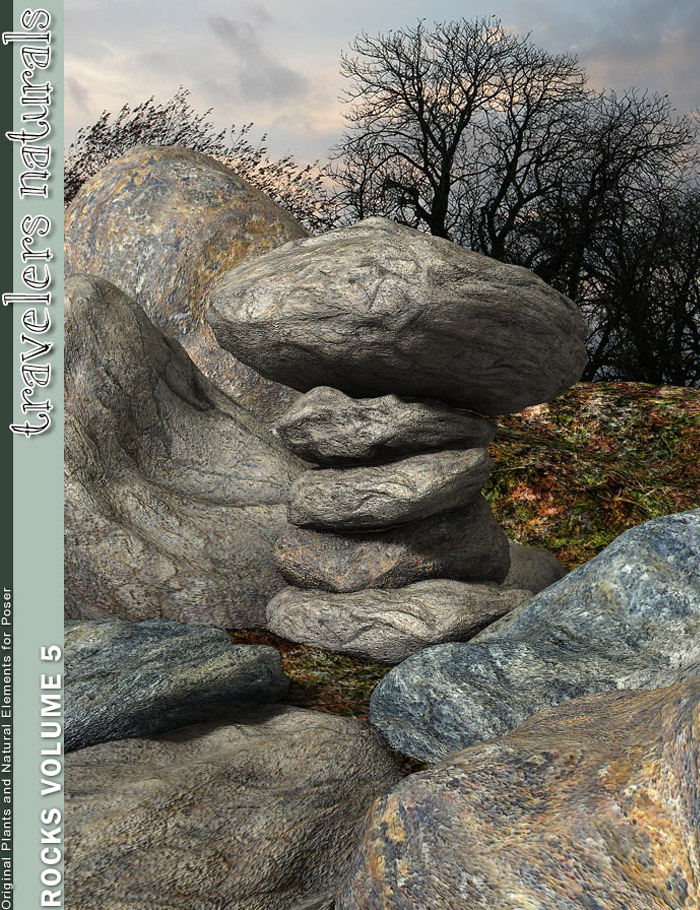 Traveler's Naturals - Rocks Volume 5 by: TravelerRuntimeDNA, 3D Models by Daz 3D