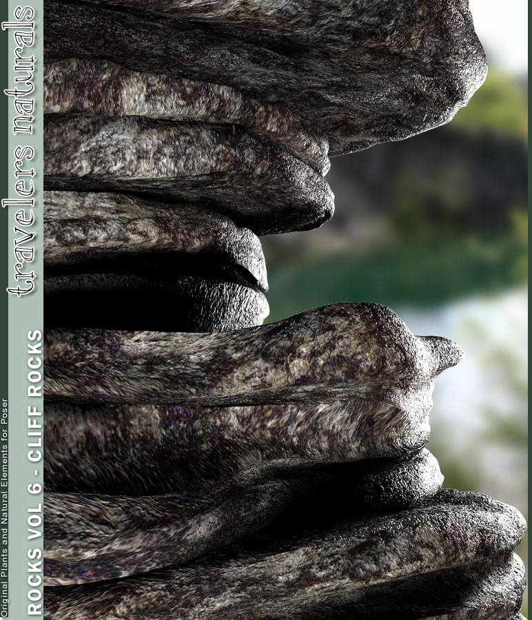 Traveler's Naturals - Rocks Vol 6 - Cliff Rocks by: TravelerRuntimeDNA, 3D Models by Daz 3D