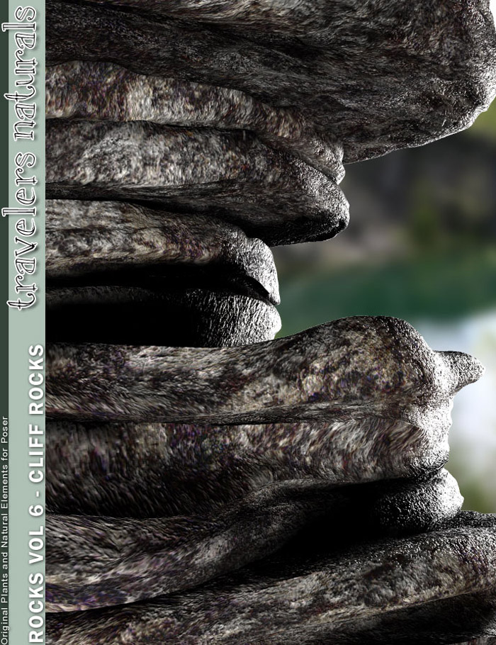 Traveler's Naturals - Rocks Vol 6 - Cliff Rocks by: TravelerRuntimeDNA, 3D Models by Daz 3D