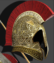 Props Pack - Greek Helm and Spear by: RuntimeDNATraveler, 3D Models by Daz 3D