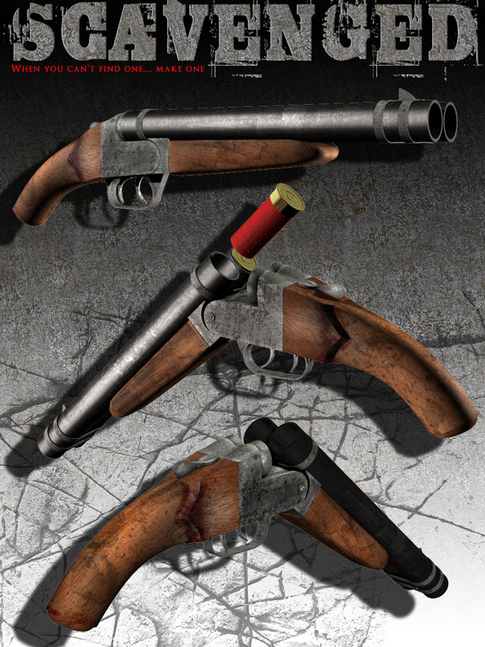 Scavenged - JunkYard Weapons by: RuntimeDNATraveler, 3D Models by Daz 3D