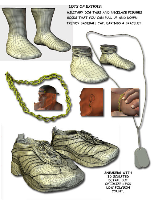 Gymrat, The Freak Clothing Pack by: SimonWM, 3D Models by Daz 3D