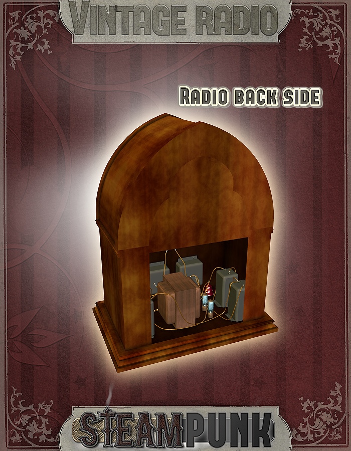 Vintage radio by: Anima GeminiRuntimeDNA, 3D Models by Daz 3D