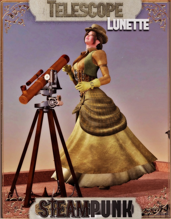 Telescope "Lunette" by: Anima GeminiRuntimeDNA, 3D Models by Daz 3D