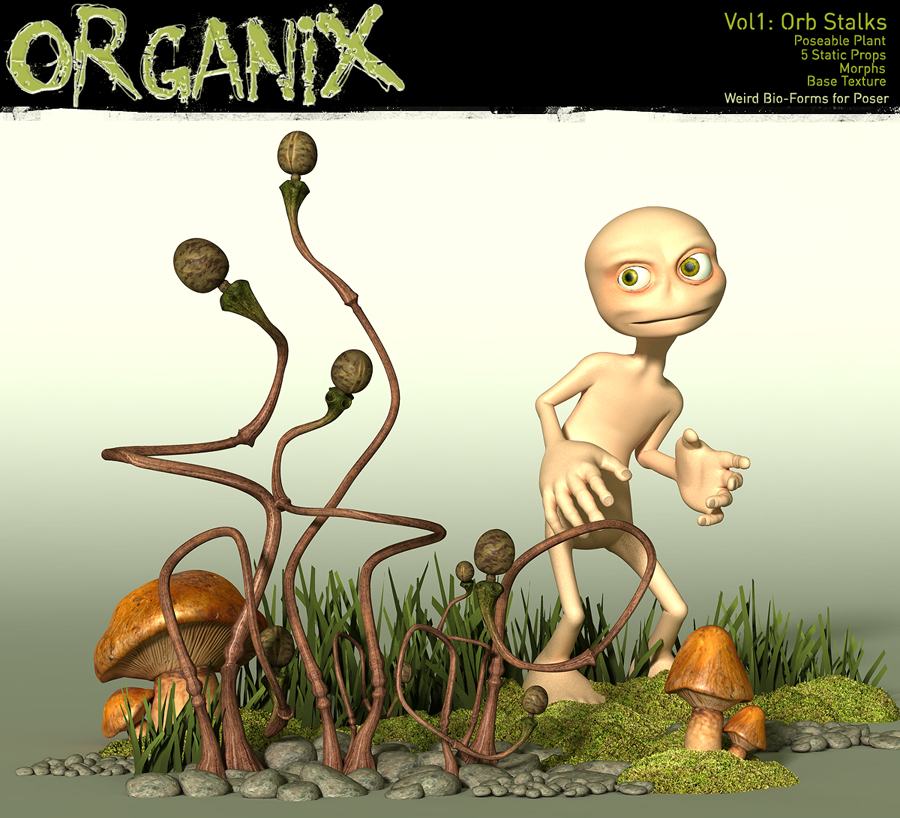 Organix: Orb Stalks by: RuntimeDNATraveler, 3D Models by Daz 3D