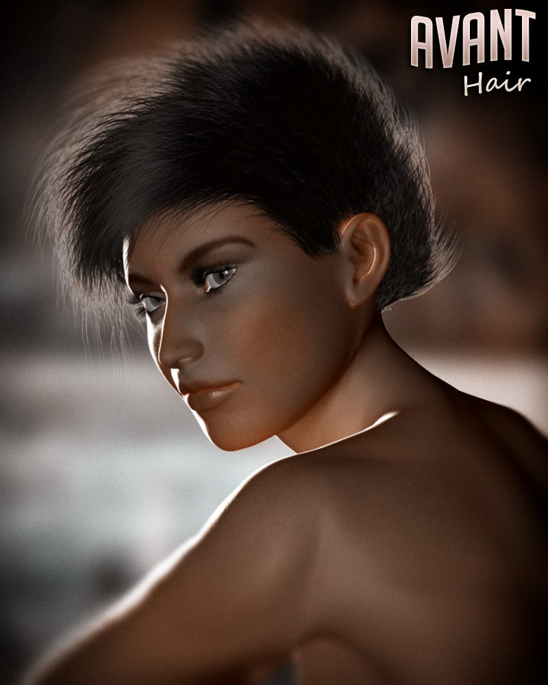 Avant Messy Bob Hair For V4 by: Colm JacksonRuntimeDNA, 3D Models by Daz 3D