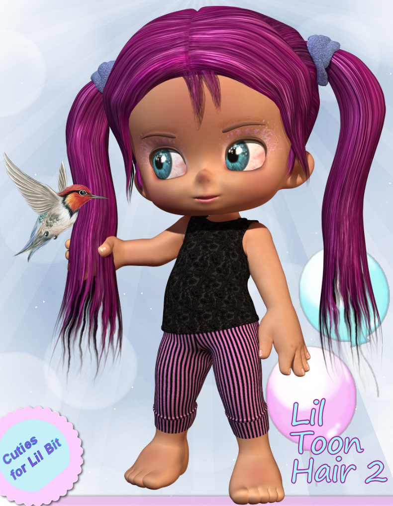 Lil ToonHair2 Lil ToonHair2 by: KarthRuntimeDNA, 3D Models by Daz 3D