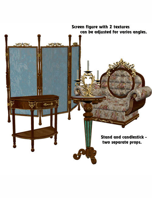L-XV Furniture Pack2 L-XV Furniture Pack2 by: , 3D Models by Daz 3D