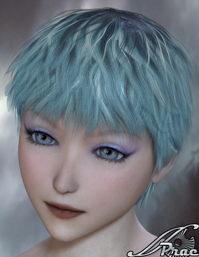 Nekyia Hair For V4, M4 and Genesis by: PraeRuntimeDNA, 3D Models by Daz 3D