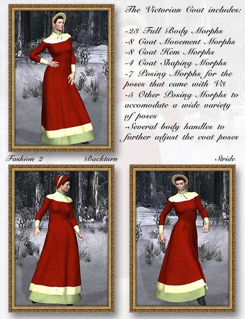 Victorian Coat Pack for Victoria 3.0 by: Lourdes, 3D Models by Daz 3D