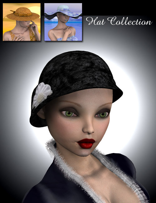 Hat Texture Collection by: Sandra Bonello, 3D Models by Daz 3D