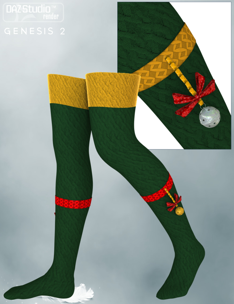 Warm X-Mas Legs for Genesis 2 Female(s) by: KarthRuntimeDNA, 3D Models by Daz 3D