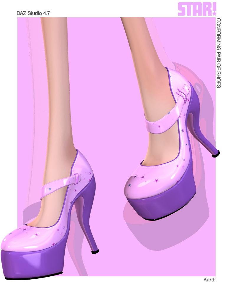 Star! On Heels 1 (for DAZ Studio) by: KarthRuntimeDNA, 3D Models by Daz 3D