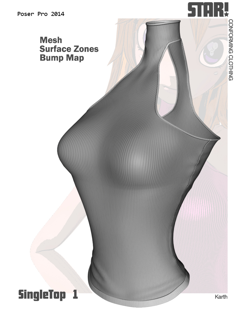 Star! Single Top 1 (Poser Version) Star! Single Top 1 (Poser Version) by: KarthRuntimeDNA, 3D Models by Daz 3D