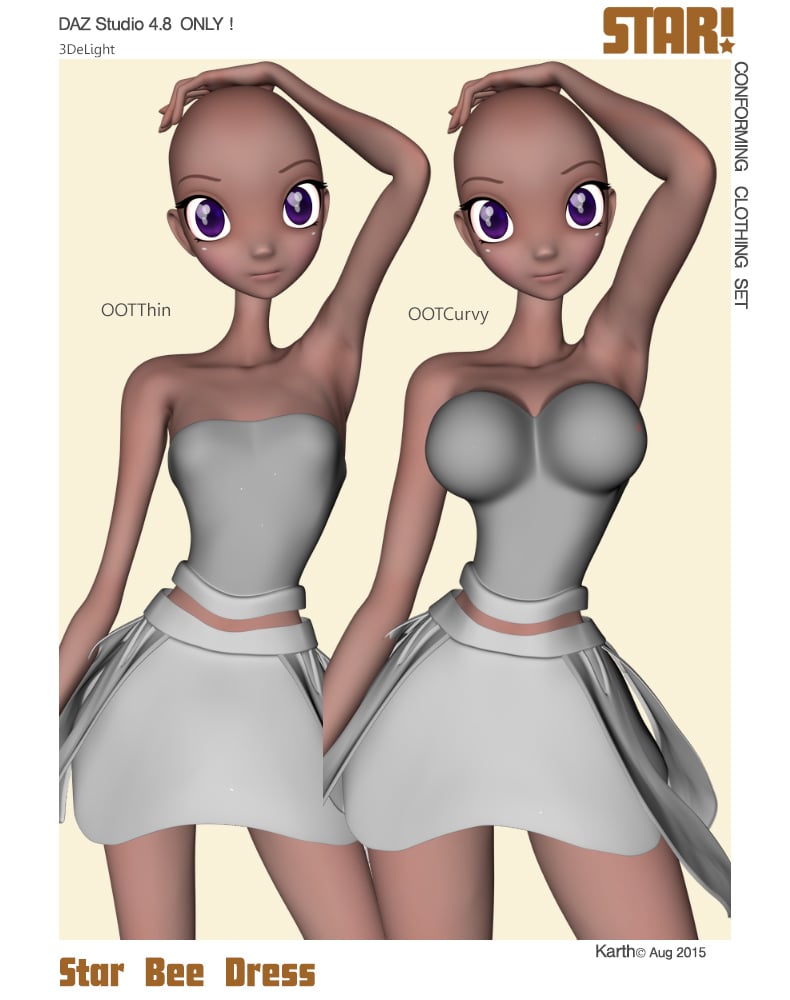 Star! Bee Dress Star! Bee Dress by: KarthRuntimeDNA, 3D Models by Daz 3D