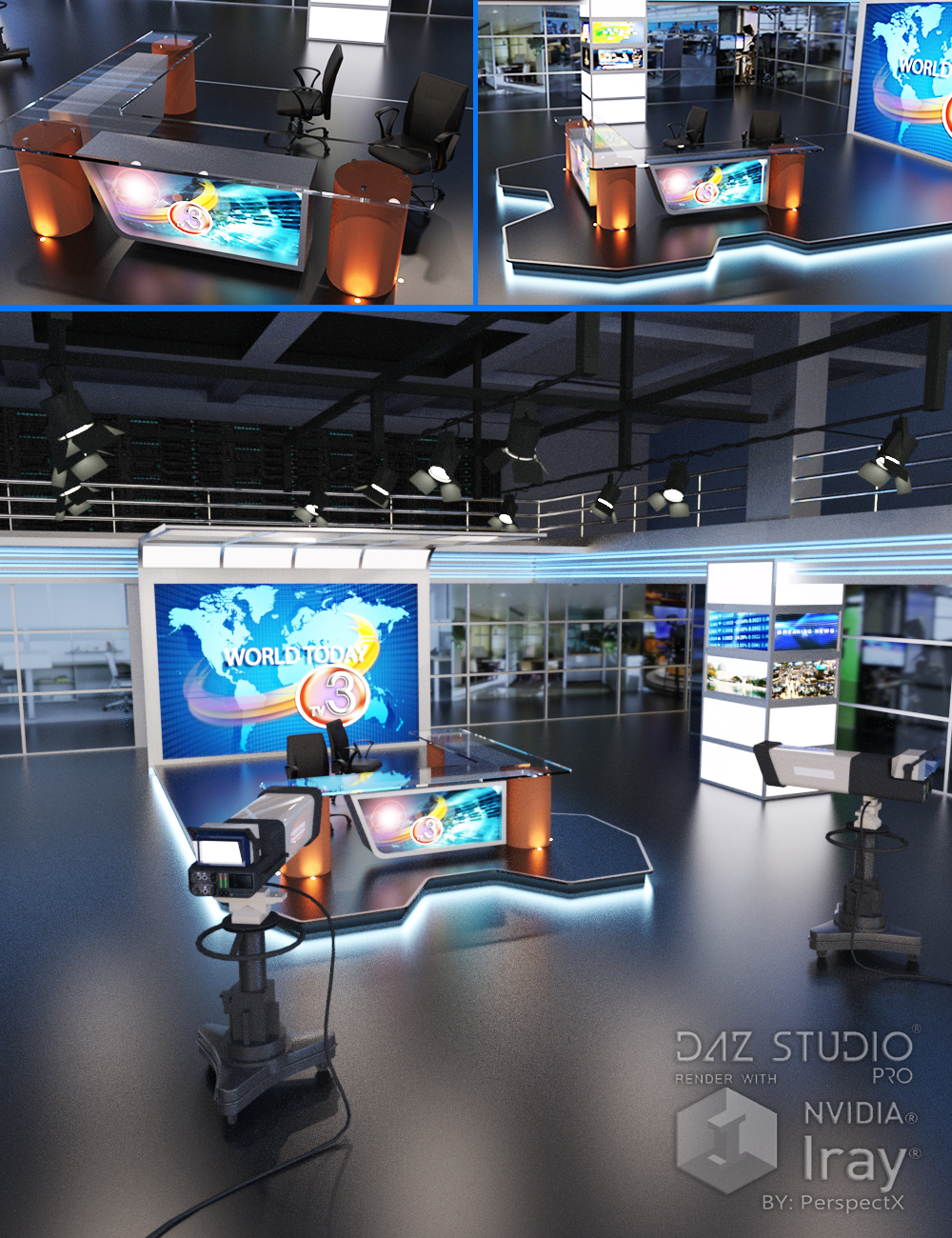Action NewsCenter by: PerspectX, 3D Models by Daz 3D