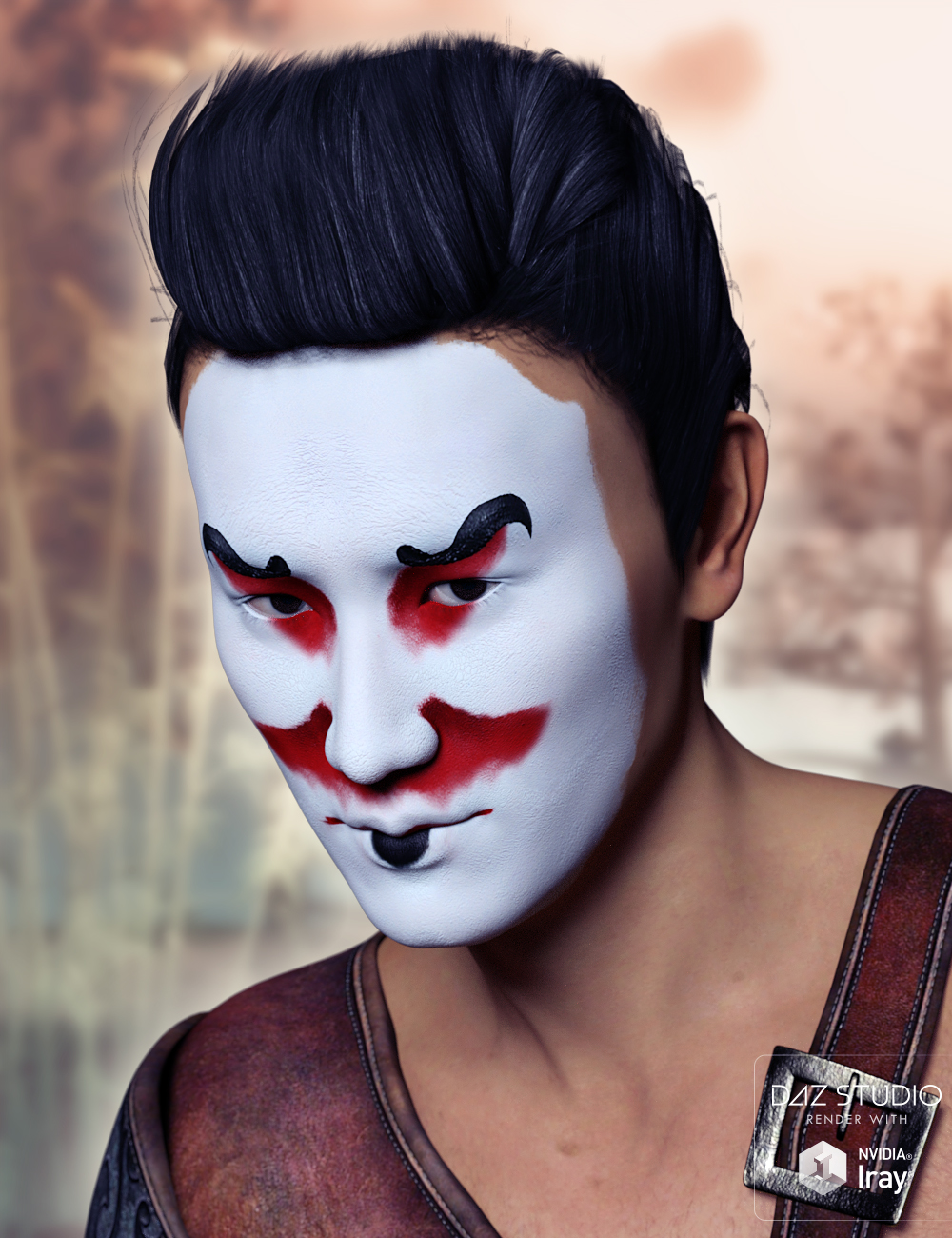 Extreme Closeup: Kabuki Inspired Face Paints for Genesis 3 Male(s) Extreme Closeup: Kabuki Inspired Face Paints for Genesis 3 Male(s) by: ForbiddenWhispers, 3D Models by Daz 3D
