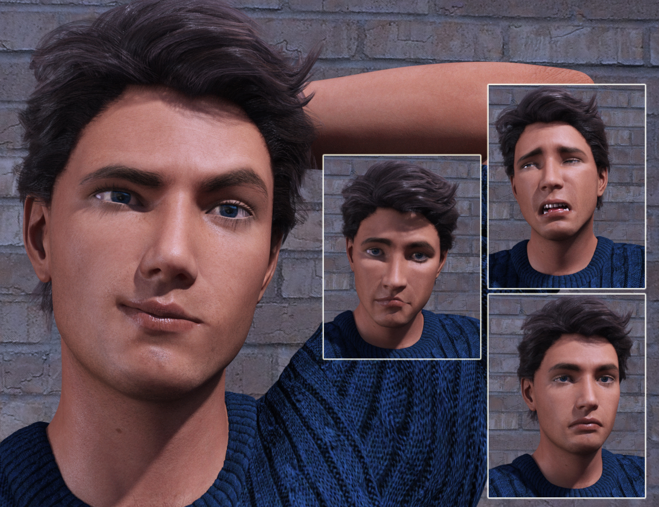 Big Drama Expressions for Genesis 3 Male(s) by: FeralFey, 3D Models by Daz 3D