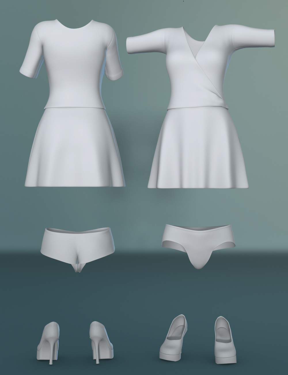 Flair Outfit for Genesis 3 Female(s) by: Amaranth, 3D Models by Daz 3D