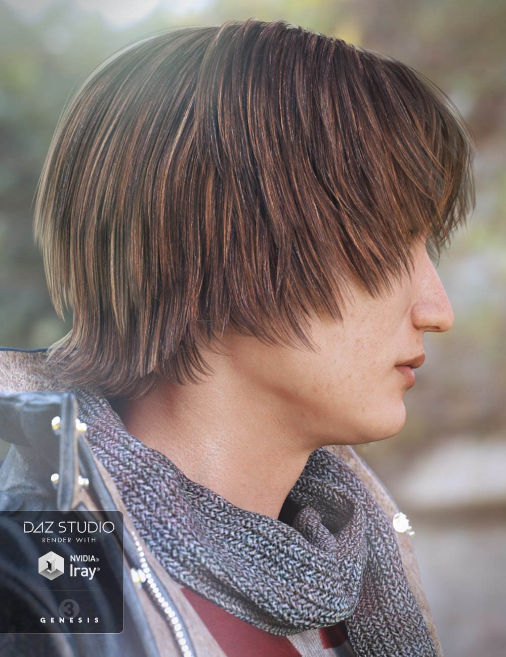 Peng Hair for Genesis 3 Male(s) Peng Hair for Genesis 3 Male(s) by: goldtassel, 3D Models by Daz 3D