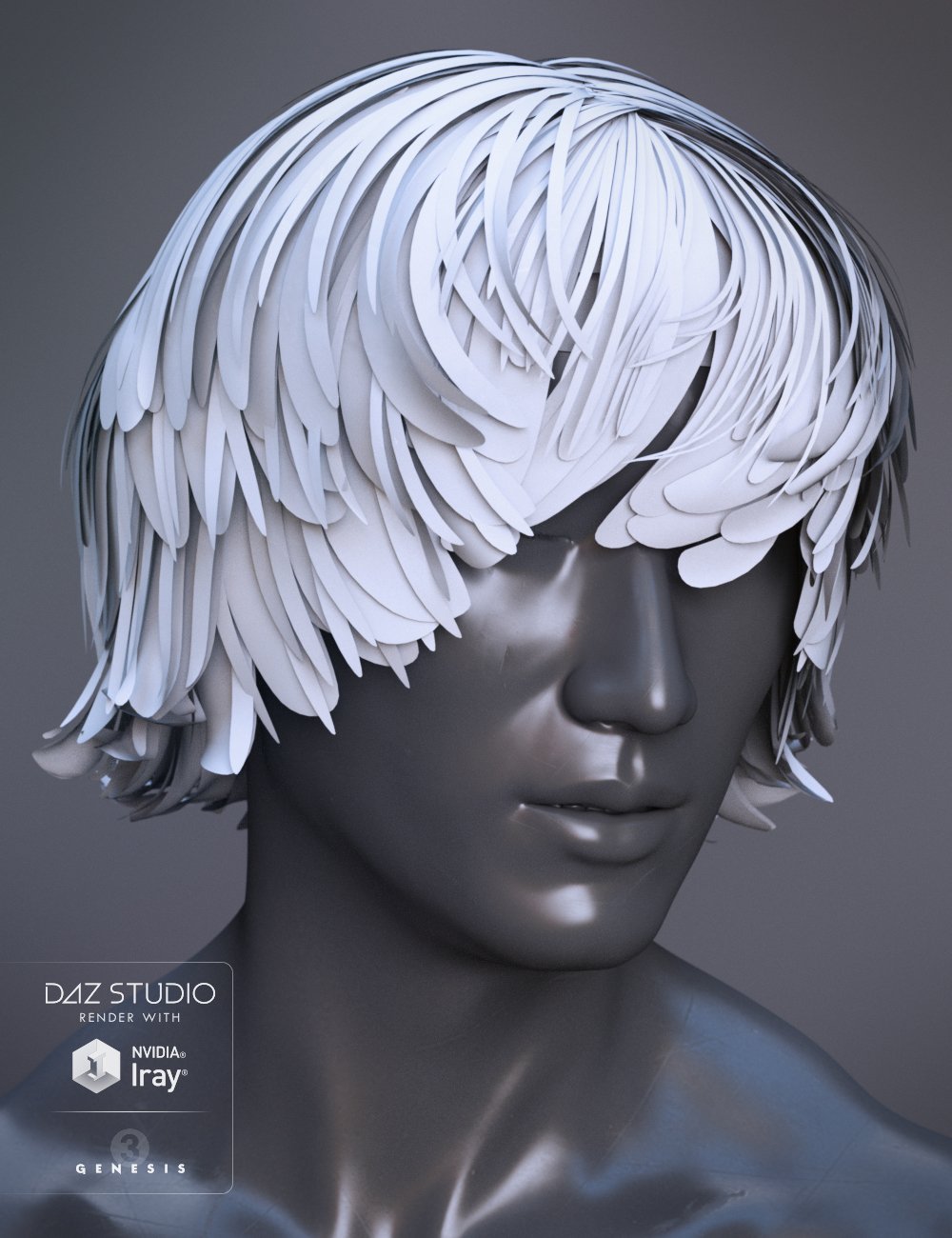 Peng Hair for Genesis 3 Male(s) Peng Hair for Genesis 3 Male(s) by: goldtassel, 3D Models by Daz 3D