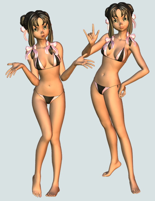 Aiko's Anime Poses by: Capsces Digital Ink, 3D Models by Daz 3D