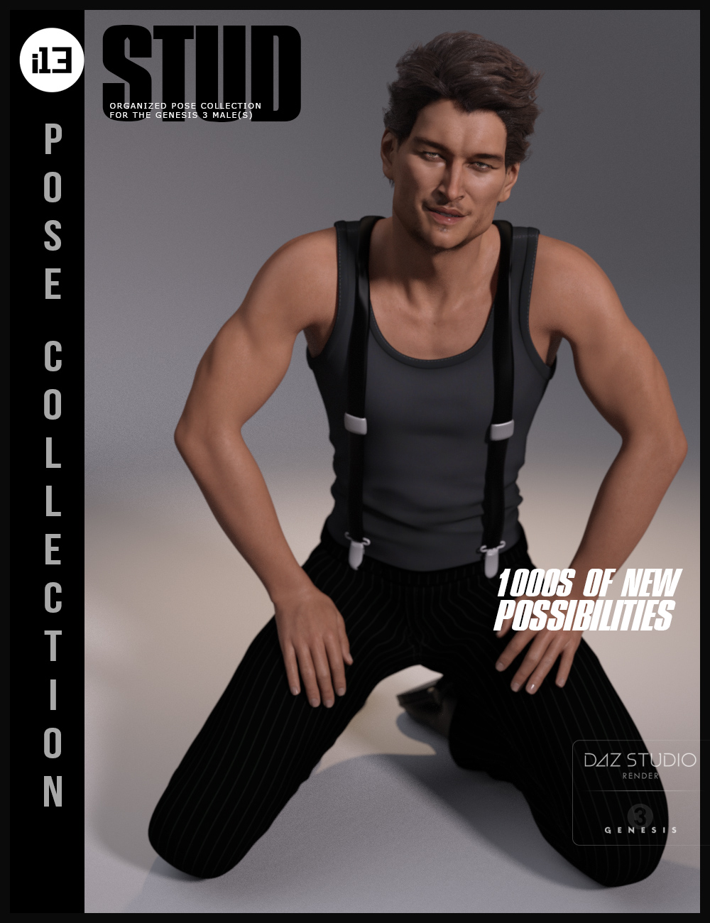 i13 Stud Pose Collection for the Genesis 3 Male(s) by: ironman13, 3D Models by Daz 3D