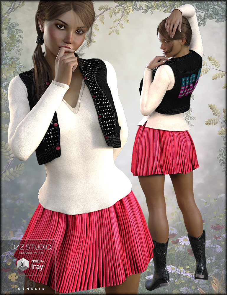 Early Spring Outfit Textures by: Shox-Design, 3D Models by Daz 3D
