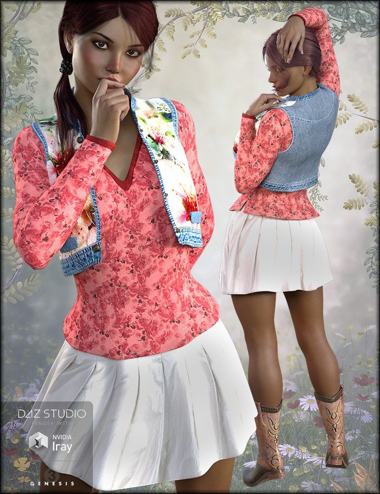 Early Spring Outfit Textures by: Shox-Design, 3D Models by Daz 3D