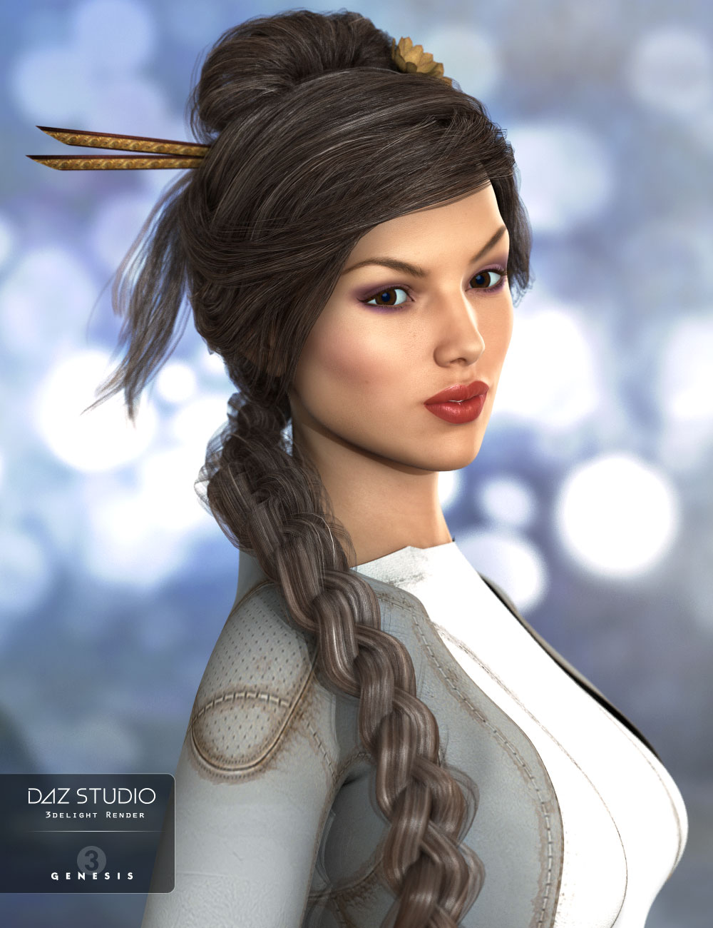 Maia Hair for Genesis 3 Female(s) by: AprilYSH, 3D Models by Daz 3D