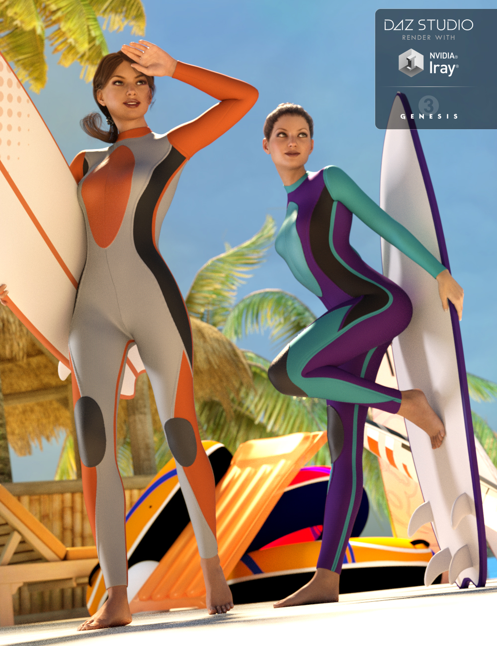 Wave Breakers for Genesis 3 Female(s) by: OziChick, 3D Models by Daz 3D