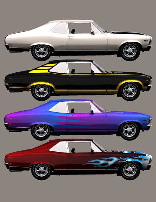 1968 AM Muscle Car by: Alberto Daniel Russo, 3D Models by Daz 3D