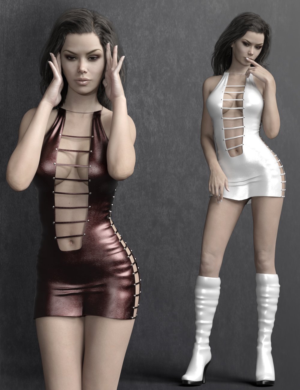 Sexy Mini Dress for Genesis 3 Female(s) by: B-Rock, 3D Models by Daz 3D