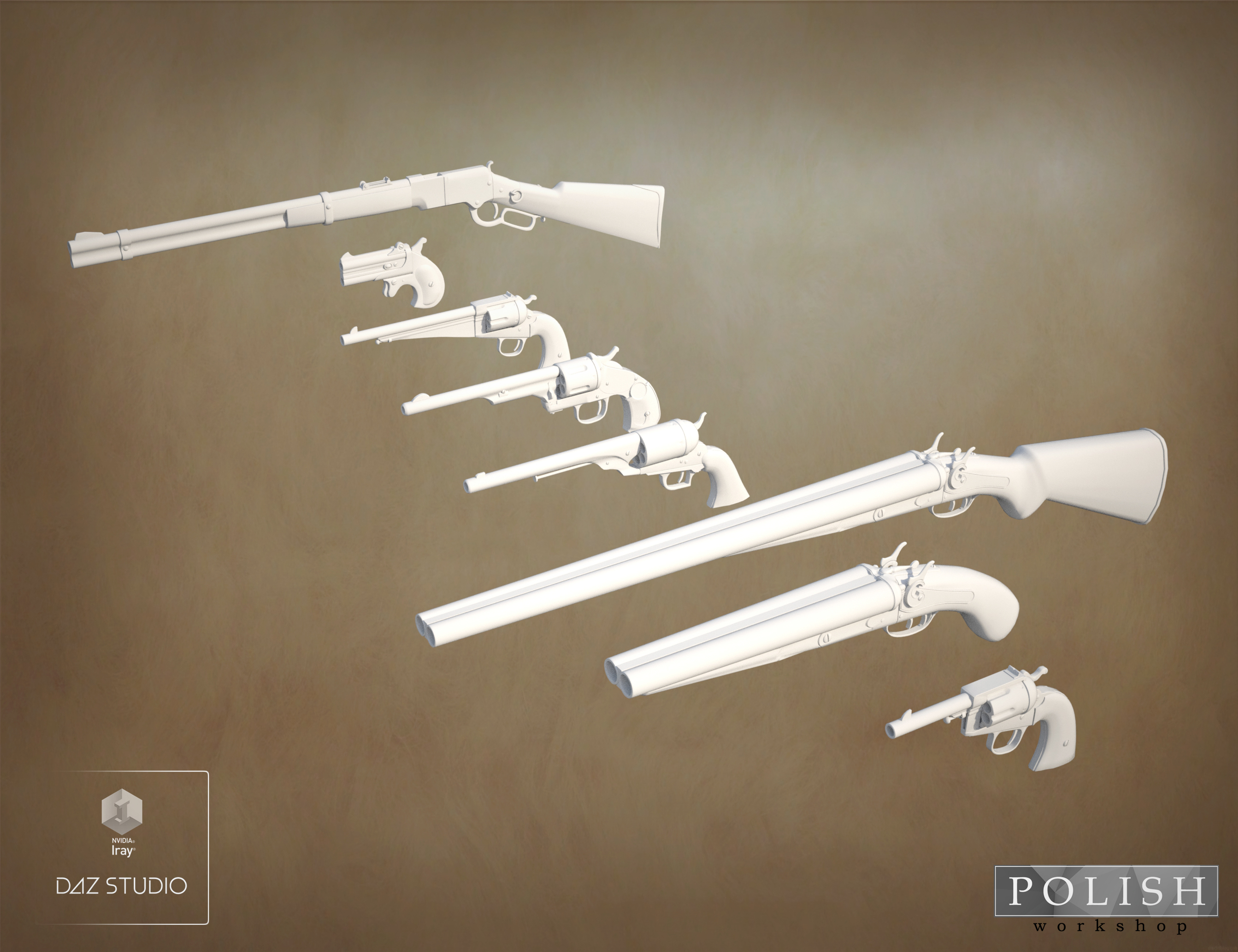 Western Weapon Collection by: Polish, 3D Models by Daz 3D