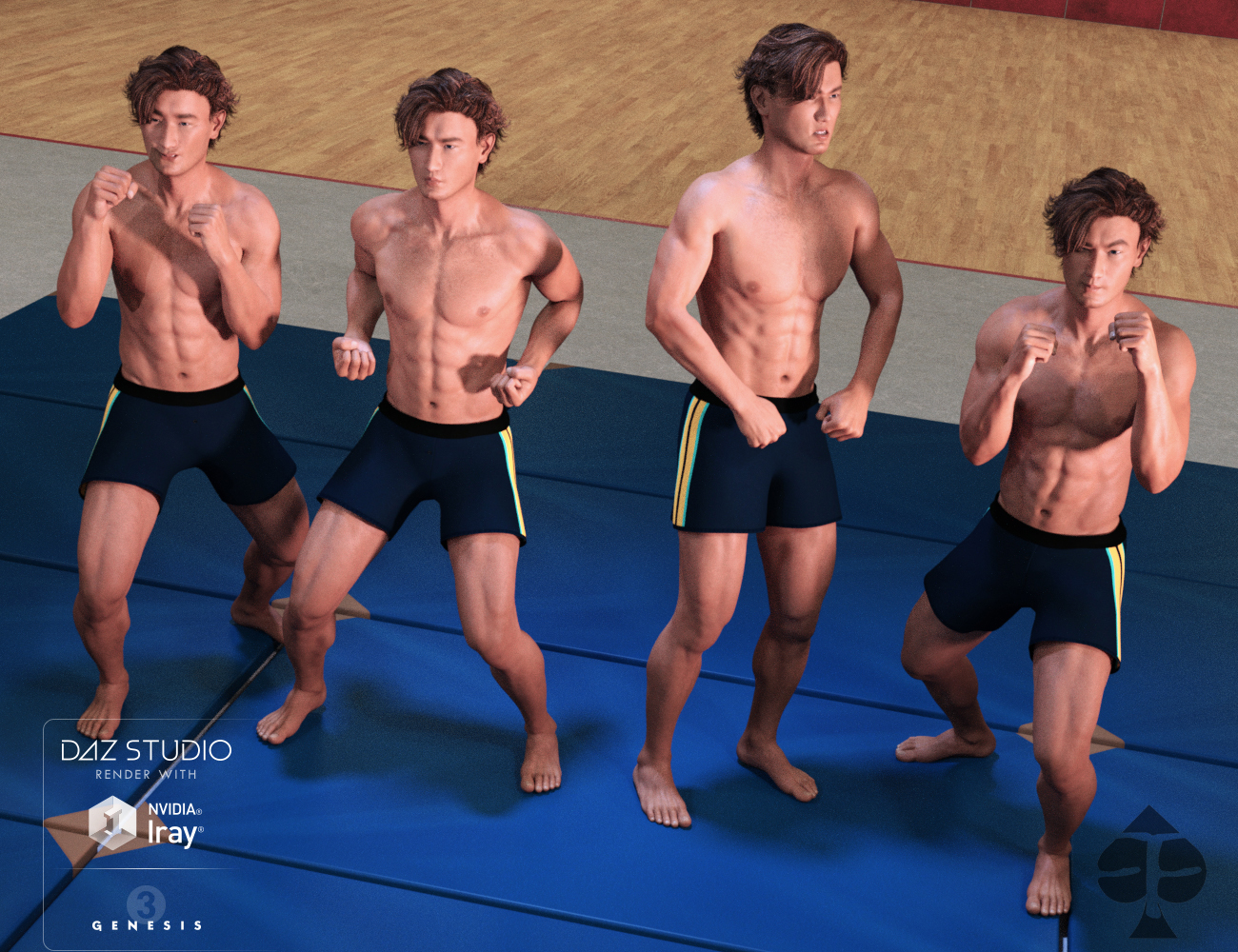 Fighting Series: Tae Kwon Do for Genesis 3 Male(s) by: FeralFey, 3D Models by Daz 3D