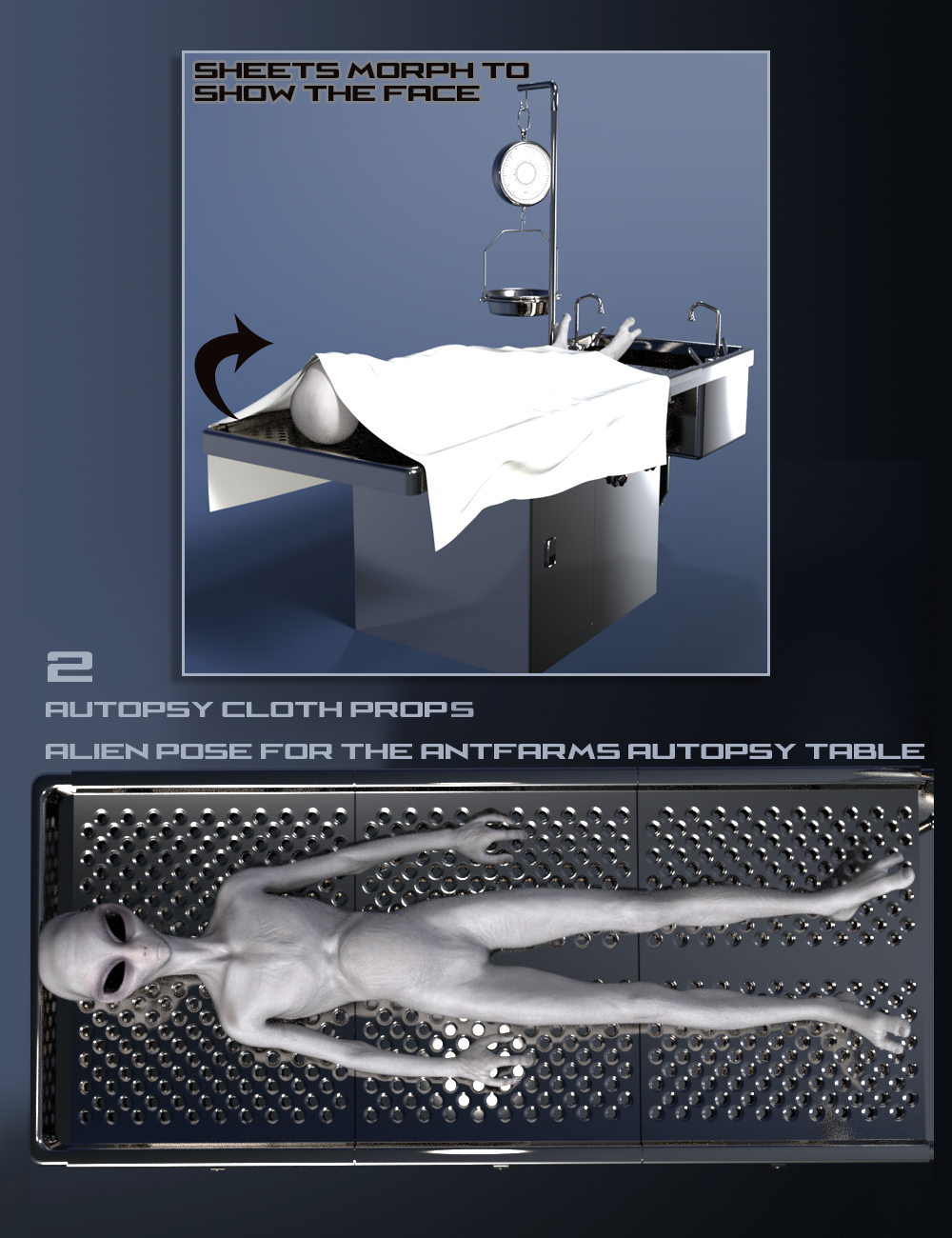 Alien Autopsy by: The AntFarm, 3D Models by Daz 3D