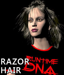 DNA P5  Razor Hair for V2/V3 by: Colm JacksonRuntimeDNASyyd, 3D Models by Daz 3D