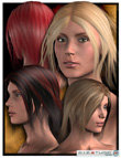 Erin Hair by: Lisbeth N, 3D Models by Daz 3D