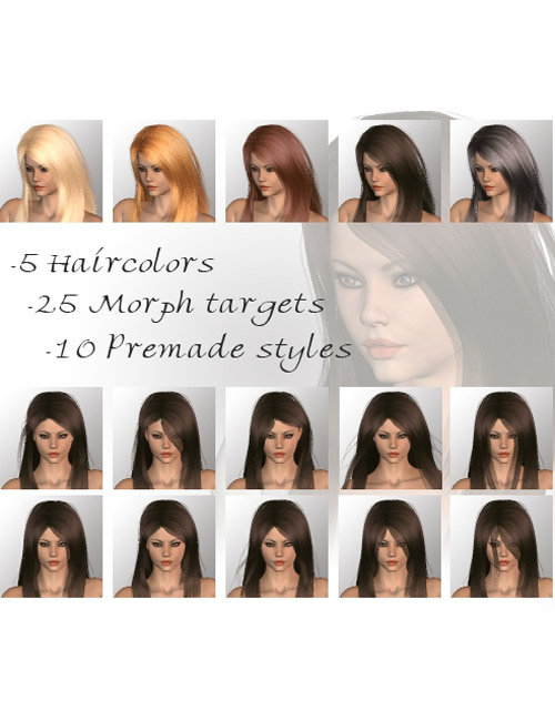 Maria Hair Maria Hair by: Lisbeth N, 3D Models by Daz 3D